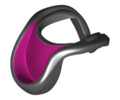 Minifigure, Body Wear Hood Folded Down with Magenta Lining Pattern