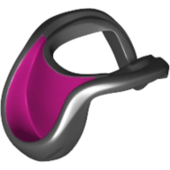 Minifigure, Body Wear Hood Folded Down with Magenta Lining Pattern