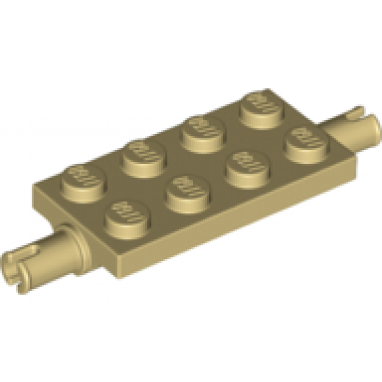 Plate, Modified 2 x 4 with Pins and Thick Reinforced Supports