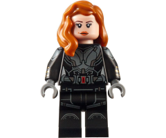 Black Widow - Black Jumpsuit, Dark Orange Mid-Length Hair, Printed Legs, Printed Arms