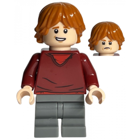 Ron Weasley, Dark Red Sweater, Dark Bluish Gray Medium Legs