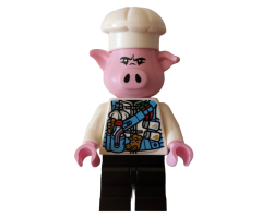 Pigsy - Medium Blue Utility Harness with Pig Head Buckle, Black Medium Legs