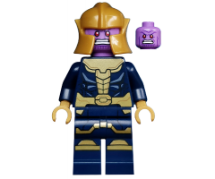 Thanos - Dark Blue Legs Printed, Dark Blue Arms, Pearl Gold Helmet