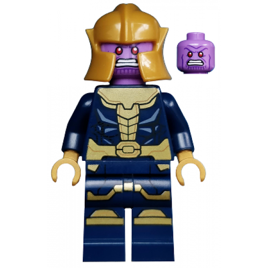 Thanos - Dark Blue Legs Printed, Dark Blue Arms, Pearl Gold Helmet