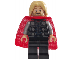 Thor - Spongy Cape with Single Hole, Black Legs, Tousled Hair