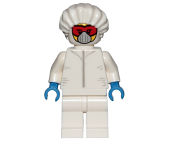 Drone Engineer - White Safety Jumpsuit, Red Goggles and White Mask