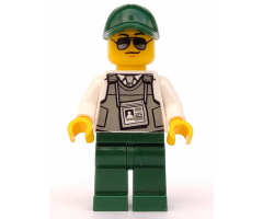 Security Officer - Dark Green Legs, Dark Green Cap with Hole, Sunglasses