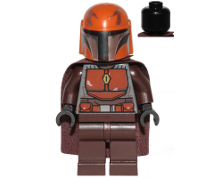 Mandalorian Tribe Warrior - Male, Dark Brown Cape, Dark Orange Helmet