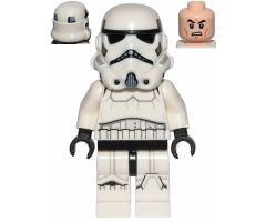 Imperial Stormtrooper (Dual Molded Helmet, Gray Squares on Back) - Male, Light Nougat Head, Scowl