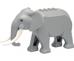 Elephant Type 2 with Long White Tusks