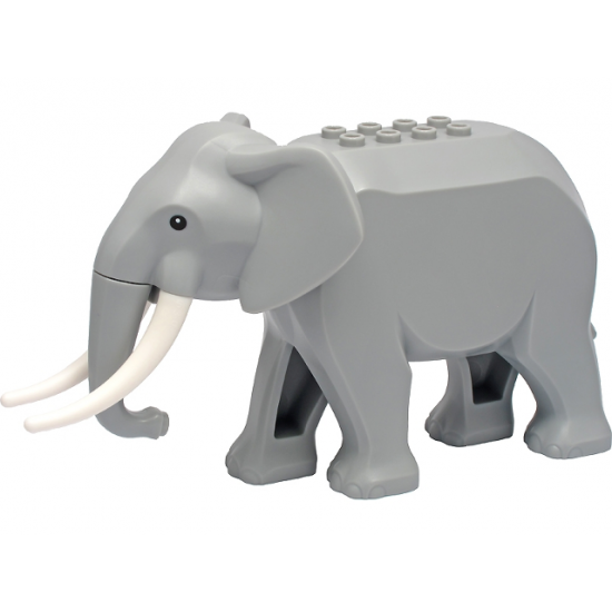 Elephant Type 2 with Long White Tusks