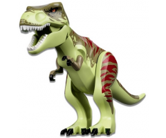 Dinosaur Tyrannosaurus rex with Olive Green Back and Dark Red Markings