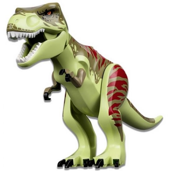 Dinosaur Tyrannosaurus rex with Olive Green Back and Dark Red Markings