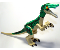 Dinosaur Baryonyx with Dark Green Stripes Pattern