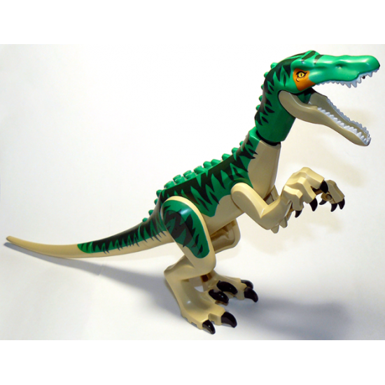 Dinosaur Baryonyx with Dark Green Stripes Pattern