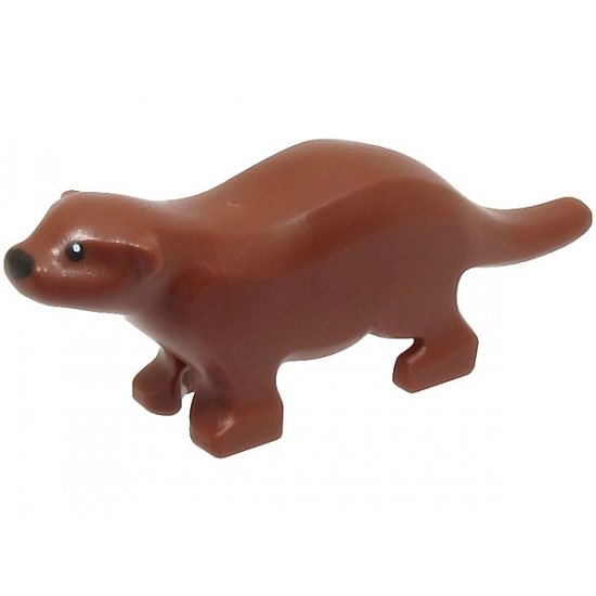 River Otter with Black Eyes and Nose Pattern