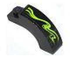 Arch 1 x 3 x 2 Curved Top with Lime Swirls Type 4 Pattern Model Right Side (Sticker) - Set 70504