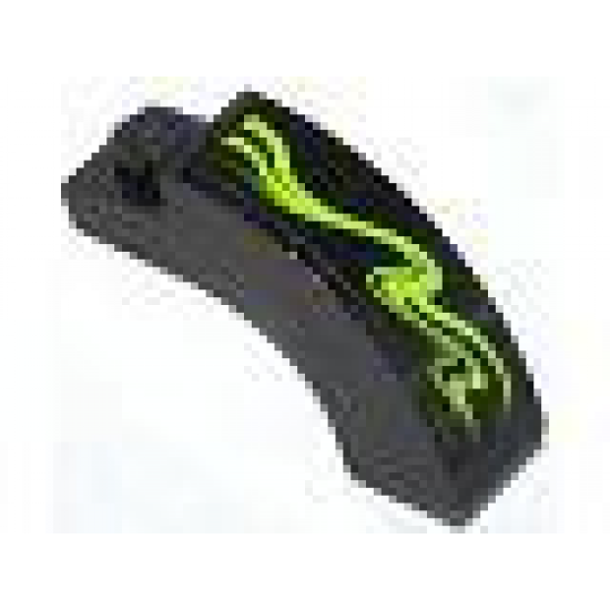 Arch 1 x 3 x 2 Curved Top with Lime Swirls Type 4 Pattern Model Right Side (Sticker) - Set 70504