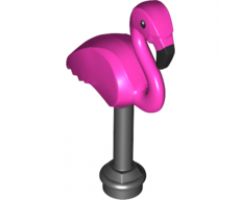 Animal, Air Bird Flamingo with Dark Pink Body Pattern