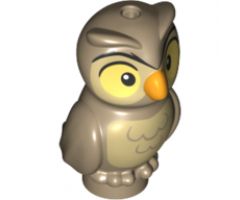 Animal, Air Owl, Elves with Bright Light Orange Beak, Tan Face and Chest Pattern