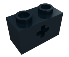 Technic, Brick 1 x 2 with Axle Hole (+ Shape) and Inside Side Supports