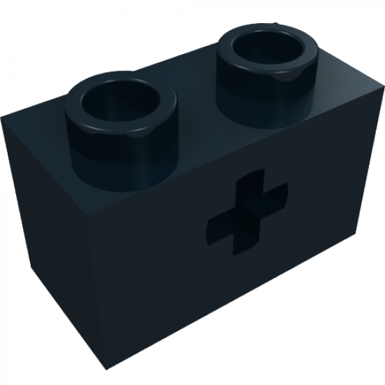 Technic, Brick 1 x 2 with Axle Hole (+ Shape) and Inside Side Supports