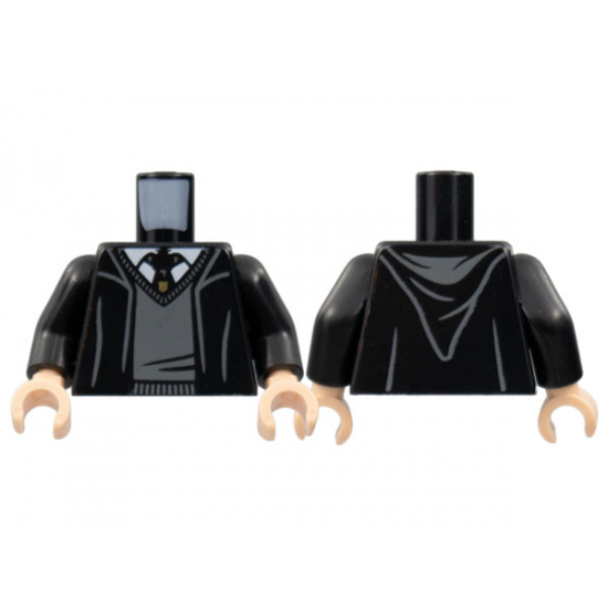 Torso Robe, Sweater, Shirt and Hogwarts Crest Tie Pattern / Black Arms / Light Nougat Hands