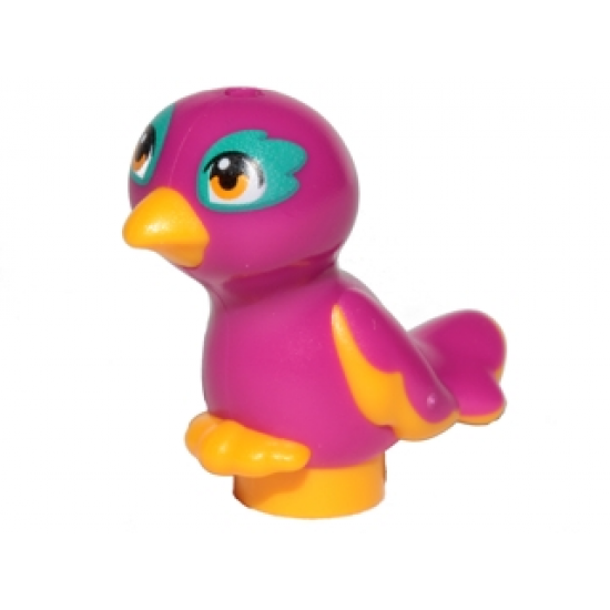 Animal, Air Bird Friends / Elves, Feet Joined with Magenta Body and Bright Light Orange Eyes Pattern (Pepper)