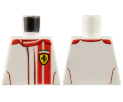 Torso Speed Champions with Red Stripes and Ferrari Logo Pattern