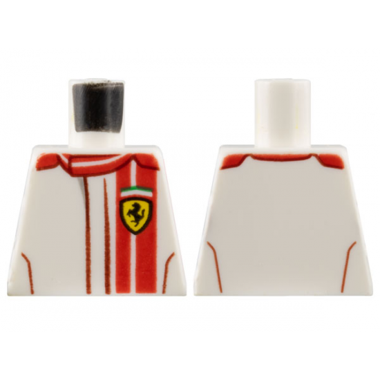 Torso Speed Champions with Red Stripes and Ferrari Logo Pattern