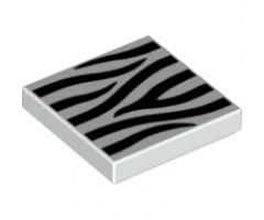 Tile 2 x 2 with Zebra Stripes Pattern