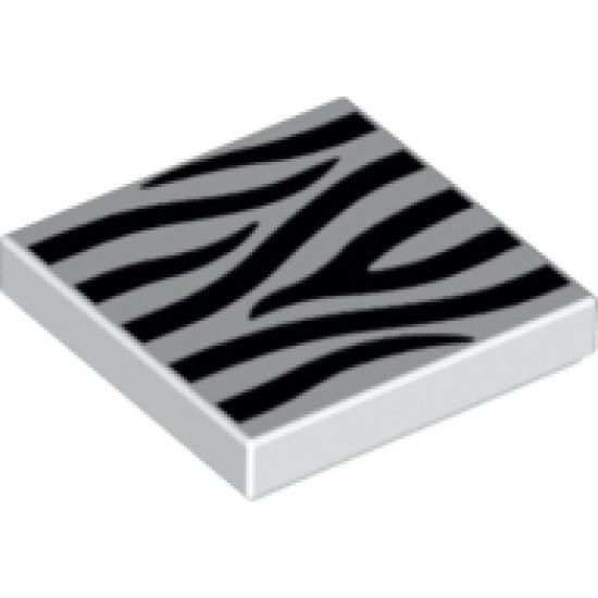 Tile 2 x 2 with Zebra Stripes Pattern