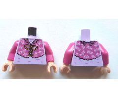 Torso Dark Pink Jacket with Candies over Lavender Sweater Pattern / Dark Pink Arms / Light Nougat Hands