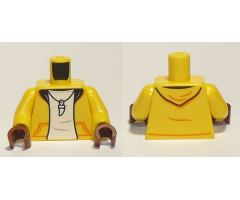 Torso Jacket, White Shirt, Tooth Necklace Pattern / Yellow Arms / Reddish Brown Hands