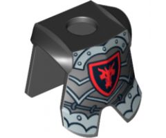 Minifigure, Body Wear Armor Breastplate with Leg Protection, Dragon Head Pattern