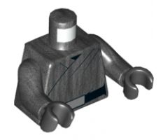 Torso SW First Order General Wrap-Around Tunic and Black Belt Pattern / Pearl Dark Gray Arms / Black Hands