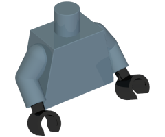 Torso Dark Blue Scales, Dark Tan Crossbelt and Yellow Lines Pattern / Sand Blue Arms / Black Hands