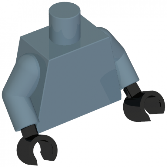 Torso Dark Blue Scales, Dark Tan Crossbelt and Yellow Lines Pattern / Sand Blue Arms / Black Hands