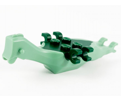 Dinosaur Body Pteranodon, 4 Studs, 6 Clips with Fixed Dark Green Top