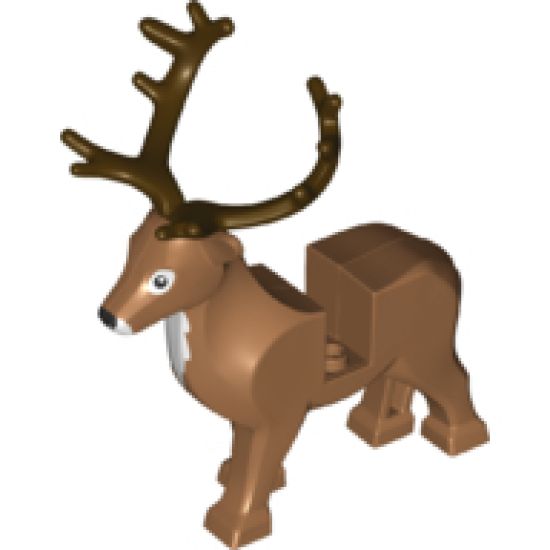 Deer with Dark Brown Antlers (Stag, Reindeer)