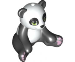 Panda, Friends, Sitting with Lime Eyes, Lavender Paws and White Head and Stomach Pattern