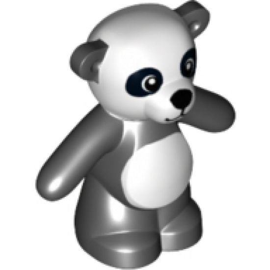 Teddy Bear with White Head and Stomach Panda Pattern