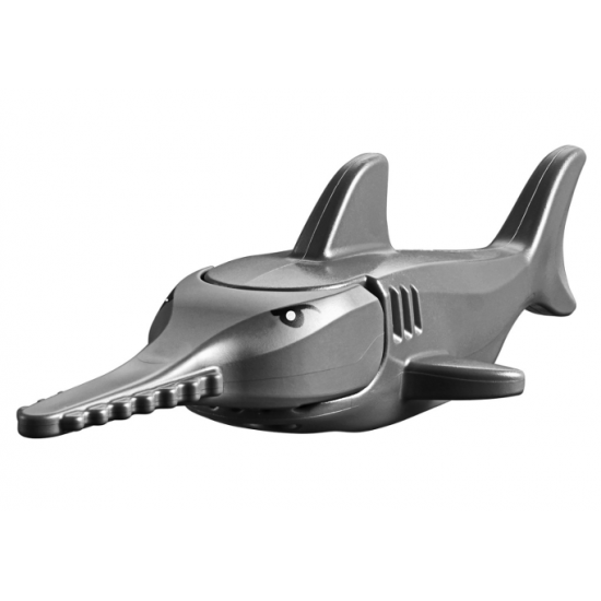 Sawfish with Gills with Black Eyes and White Pupils Pattern