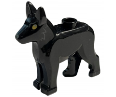 Dog, Alsatian / German Shepherd with Yellow Eyes and Light Bluish Gray Eyebrows and Fur Pattern (HP Padfoot/The Grim)