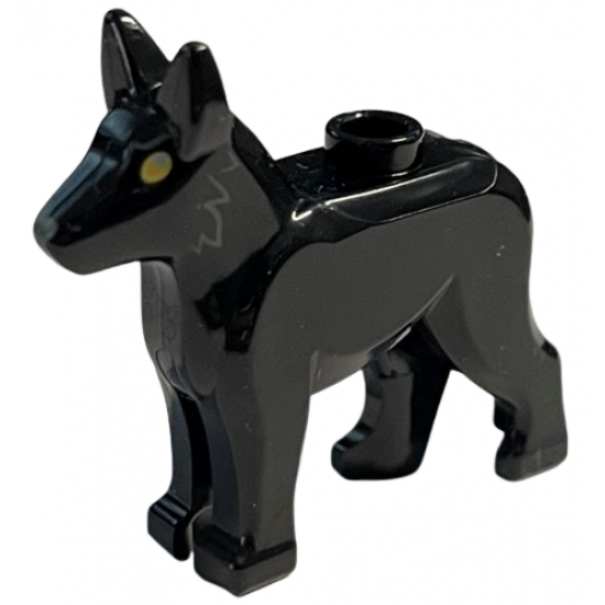 Dog, Alsatian / German Shepherd with Yellow Eyes and Light Bluish Gray Eyebrows and Fur Pattern (HP Padfoot/The Grim)