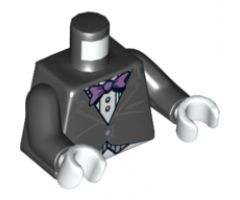 Torso Batman Jacket Formal with Lavender Bow Tie Pattern / Black Arms / White Hands