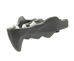 Dragon Head (Ninjago) Jaw with Large Spike and 2 Bar Handles on Back with White Teeth Pattern