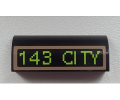 Slope, Curved 1 x 4 x 1 1/3 with '143 CITY' Pattern (Sticker) - Set 60026