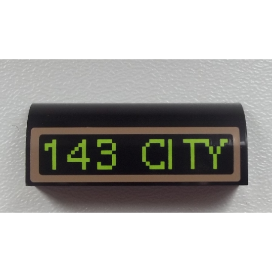 Slope, Curved 1 x 4 x 1 1/3 with '143 CITY' Pattern (Sticker) - Set 60026
