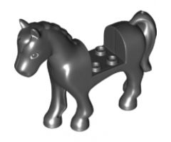 Horse with 2 x 2 Cutout, Dark Bluish Gray Eyes and Dark Bluish Gray Outline around Eyes Pattern